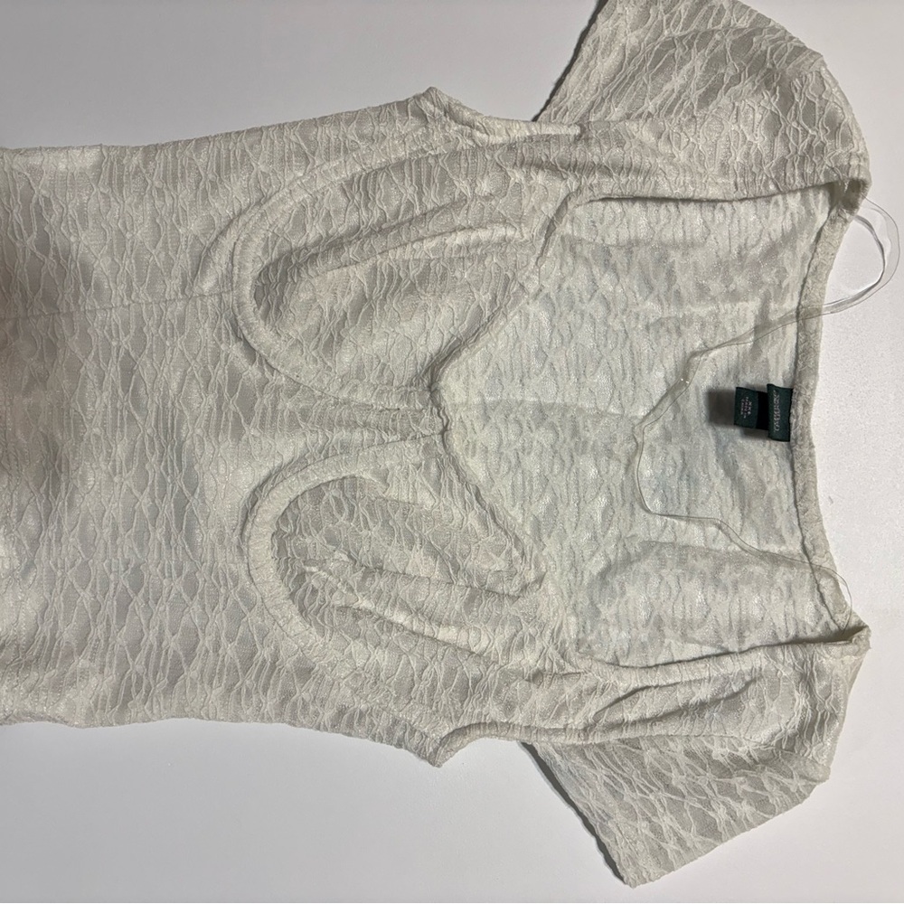 Target White Lace Blouse